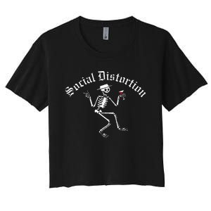 Social Distortion Skelly Women's Crop Top Tee