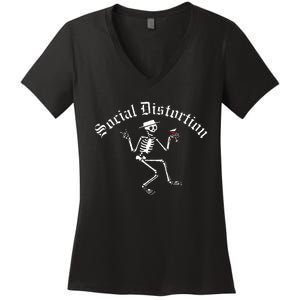 Social Distortion Skelly Women's V-Neck T-Shirt