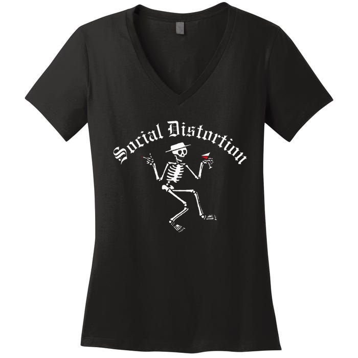 Social Distortion Skelly Women's V-Neck T-Shirt