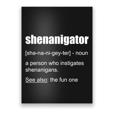 Shenanigator Definition Poster