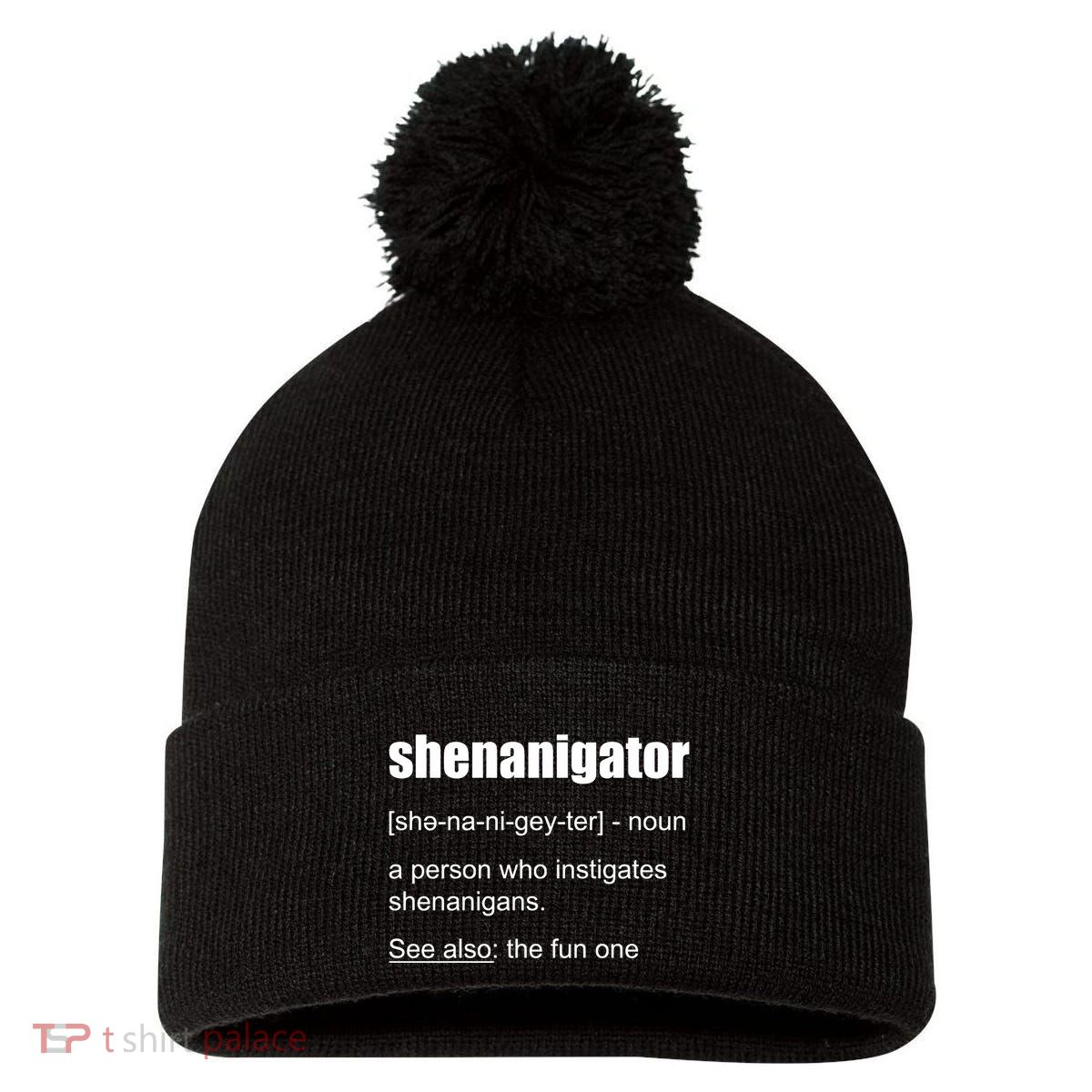 Shenanigator Definition Pom Pom 12in Knit Beanie