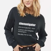 Shenanigator Definition Cropped Pullover Crew