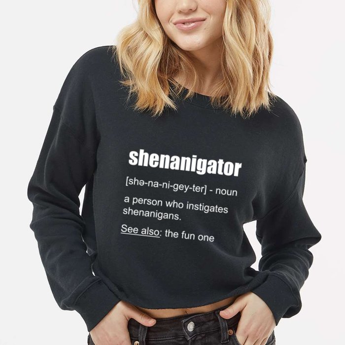 Shenanigator Definition Cropped Pullover Crew