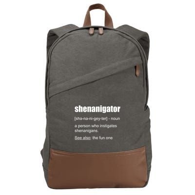 Shenanigator Definition Cotton Canvas Backpack