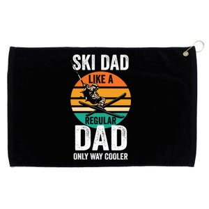 Skier Daddy Ski Dad Like A Regular Dad Only Way Cooler Cool Gift Grommeted Golf Towel