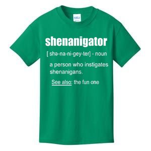 Shenanigator Definition Saint Patrick Day Kids T-Shirt