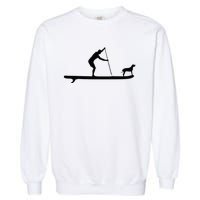 SUP Dog Stand Up Paddle Board Paddling Surf Surfing Garment-Dyed Sweatshirt