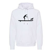 SUP Dog Stand Up Paddle Board Paddling Surf Surfing Premium Hoodie