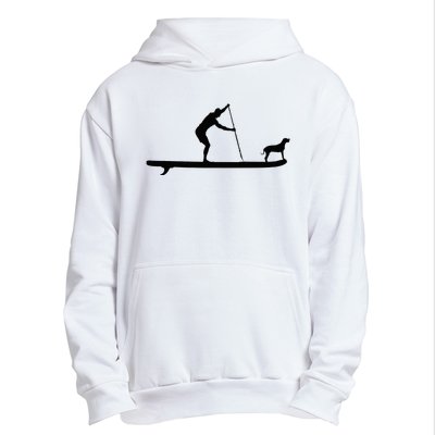 SUP Dog Stand Up Paddle Board Paddling Surf Surfing Urban Pullover Hoodie