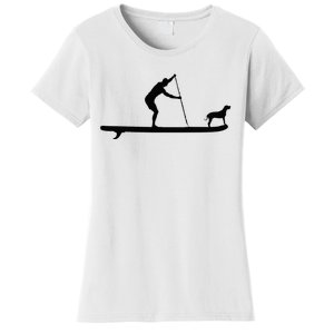 SUP Dog Stand Up Paddle Board Paddling Surf Surfing Women's T-Shirt