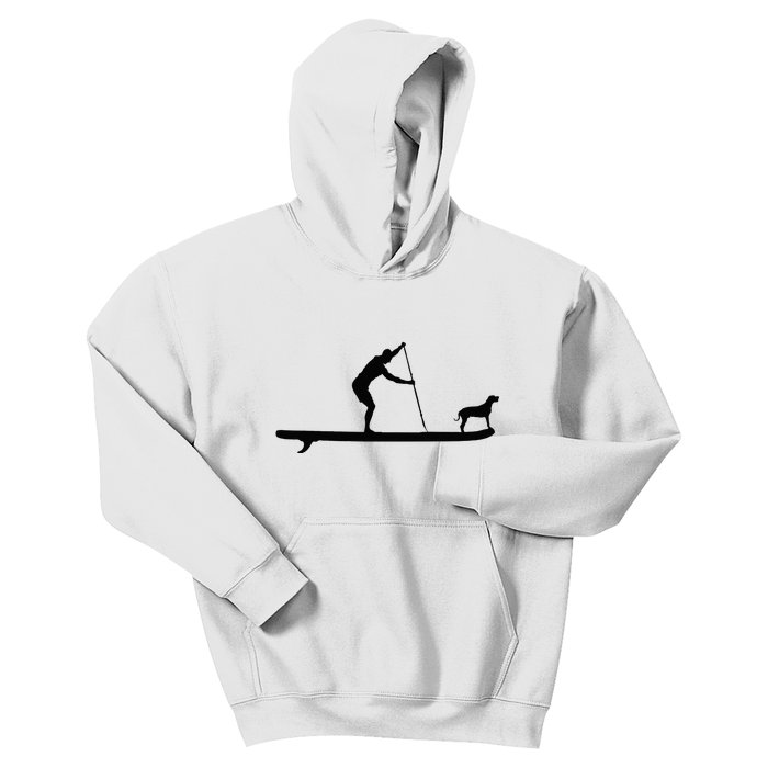 SUP Dog Stand Up Paddle Board Paddling Surf Surfing Kids Hoodie