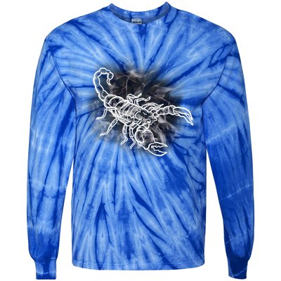 Scorpion Design Stylish Scorpions Lover Gift Scorpio Zodiac Gift Tie-Dye Long Sleeve Shirt