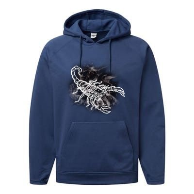 Scorpion Design Stylish Scorpions Lover Gift Scorpio Zodiac Gift Performance Fleece Hoodie