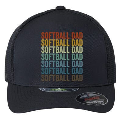 Softball Dad Softball Dad Gift Flexfit Unipanel Trucker Cap