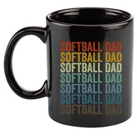 Softball Dad Softball Dad Gift 11oz C Handle Ceramic Mug
