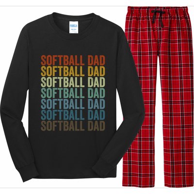 Softball Dad Softball Dad Gift Long Sleeve Pajama Set