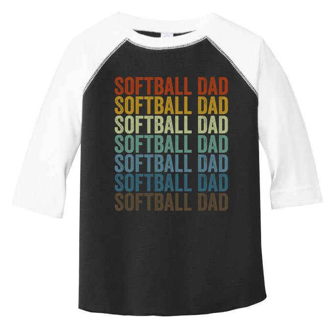Softball Dad Softball Dad Gift Toddler Fine Jersey T-Shirt
