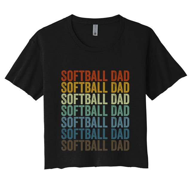 Softball Dad Softball Dad Gift Crop Top