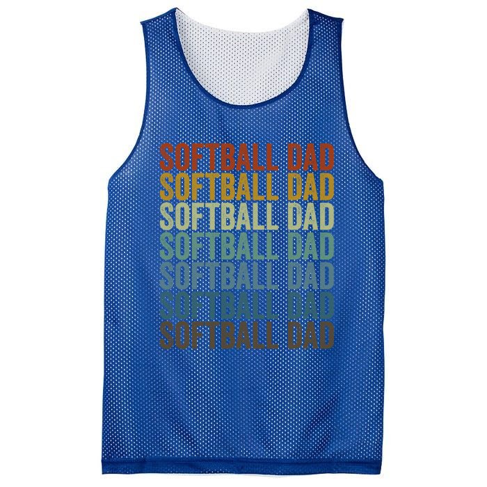 Softball Dad Softball Dad Gift Mesh Reversible Basketball Jersey Tank