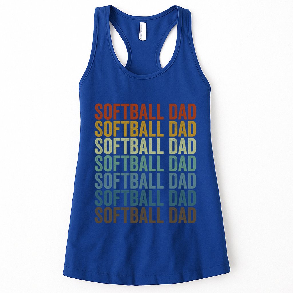 Softball Dad Softball Dad Gift Womens Tank Top