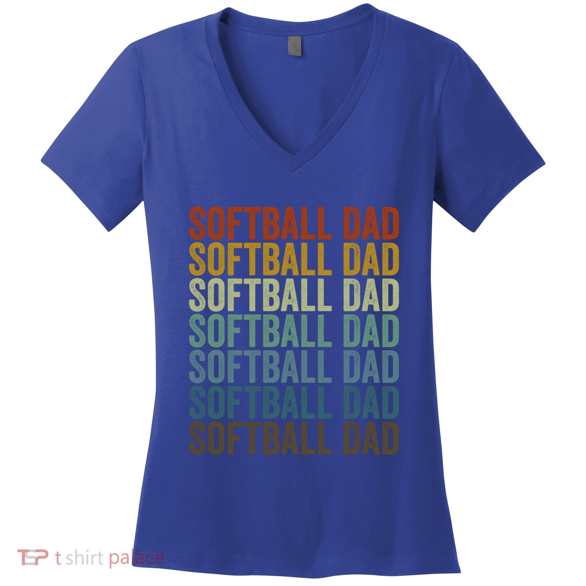 Softball Dad Softball Dad Gift Women's V-Neck T-Shirt