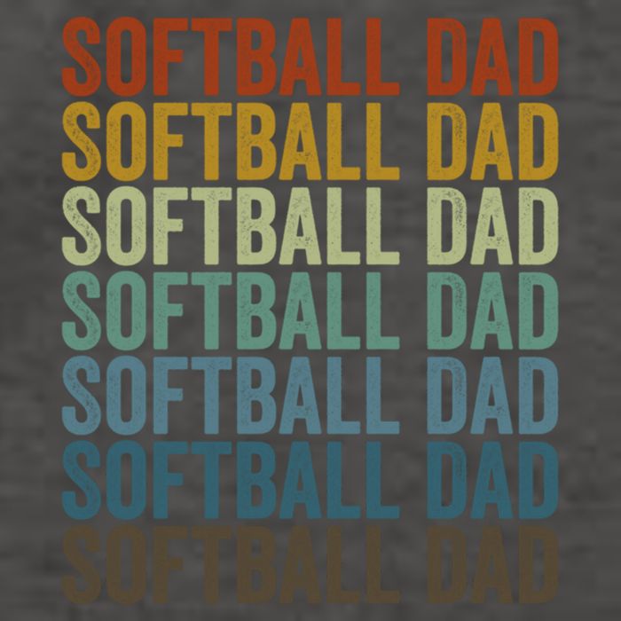 Softball Dad Softball Dad Gift Vector Backpack