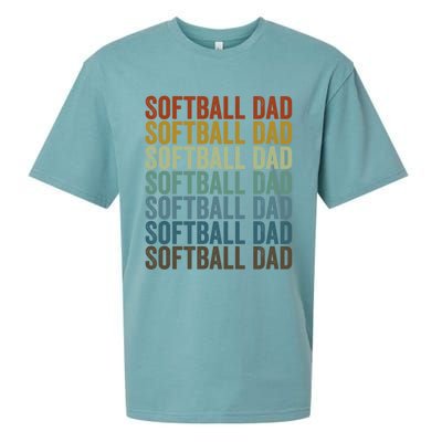 Softball Dad Softball Dad Gift Sueded Cloud Jersey T-Shirt