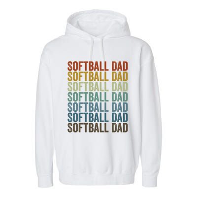 Softball Dad Softball Dad Gift Garment-Dyed Fleece Hoodie