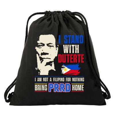 Support Duterte – Stand with Duterte Against ICC Charges  Drawstring Bag
