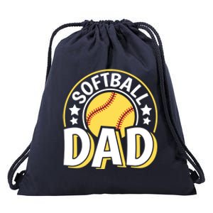 Softball Dad Softball Meaningful Gift Drawstring Bag