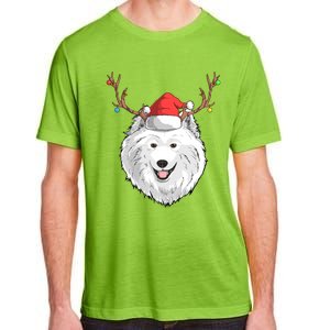 Samoyed Dog Santa Claus Hat Christmas Xmas Holiday Reindeer Cool Gift Adult ChromaSoft Performance T-Shirt