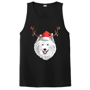 Samoyed Dog Santa Claus Hat Christmas Xmas Holiday Reindeer Cool Gift PosiCharge Competitor Tank