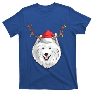 Samoyed Dog Santa Claus Hat Christmas Xmas Holiday Reindeer Cool Gift T-Shirt