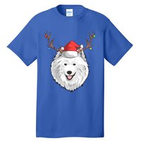 Samoyed Dog Santa Claus Hat Christmas Xmas Holiday Reindeer Cool Gift Tall T-Shirt