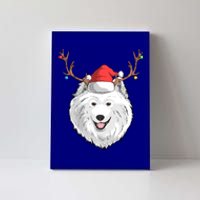 Samoyed Dog Santa Claus Hat Christmas Xmas Holiday Reindeer Cool Gift Canvas