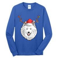 Samoyed Dog Santa Claus Hat Christmas Xmas Holiday Reindeer Cool Gift Tall Long Sleeve T-Shirt