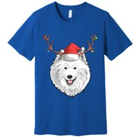 Samoyed Dog Santa Claus Hat Christmas Xmas Holiday Reindeer Cool Gift Premium T-Shirt