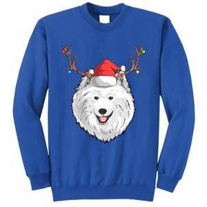 Samoyed Dog Santa Claus Hat Christmas Xmas Holiday Reindeer Cool Gift Tall Sweatshirt