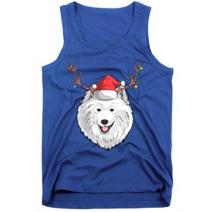 Samoyed Dog Santa Claus Hat Christmas Xmas Holiday Reindeer Cool Gift Tank Top