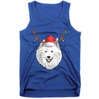 Samoyed Dog Santa Claus Hat Christmas Xmas Holiday Reindeer Cool Gift Tank Top