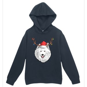 Samoyed Dog Santa Claus Hat Christmas Xmas Holiday Reindeer Cool Gift Urban Pullover Hoodie