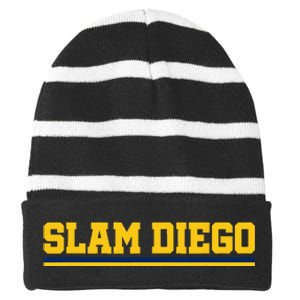 Slam Diego Striped Beanie with Solid Band