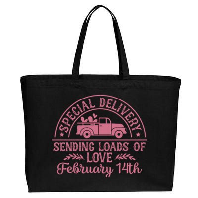 Special Delivery Sending Loads Of Love February 14 Valentine’S Day Cotton Canvas Jumbo Tote