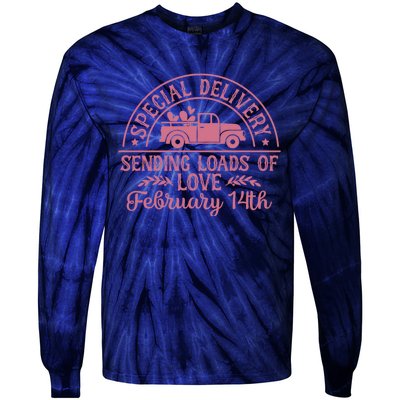 Special Delivery Sending Loads Of Love February 14 Valentine’S Day Tie-Dye Long Sleeve Shirt