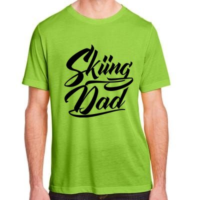 Skiing Dad Ski Skier Father Cute Gift Adult ChromaSoft Performance T-Shirt