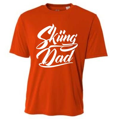 Skiing Dad Ski Skier Father Cute Gift Cooling Performance Crew T-Shirt