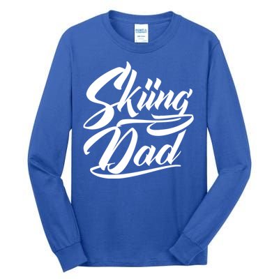 Skiing Dad Ski Skier Father Cute Gift Tall Long Sleeve T-Shirt