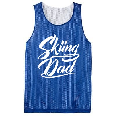 Skiing Dad Ski Skier Father Cute Gift Mesh Reversible Basketball Jersey Tank