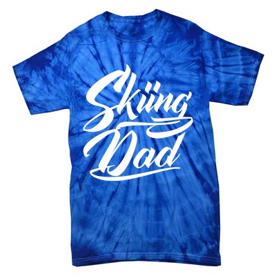 Skiing Dad Ski Skier Father Cute Gift Tie-Dye T-Shirt