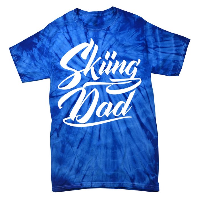 Skiing Dad Ski Skier Father Cute Gift Tie-Dye T-Shirt